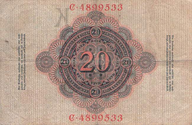 20 Mark 1908 ro.31 K/C